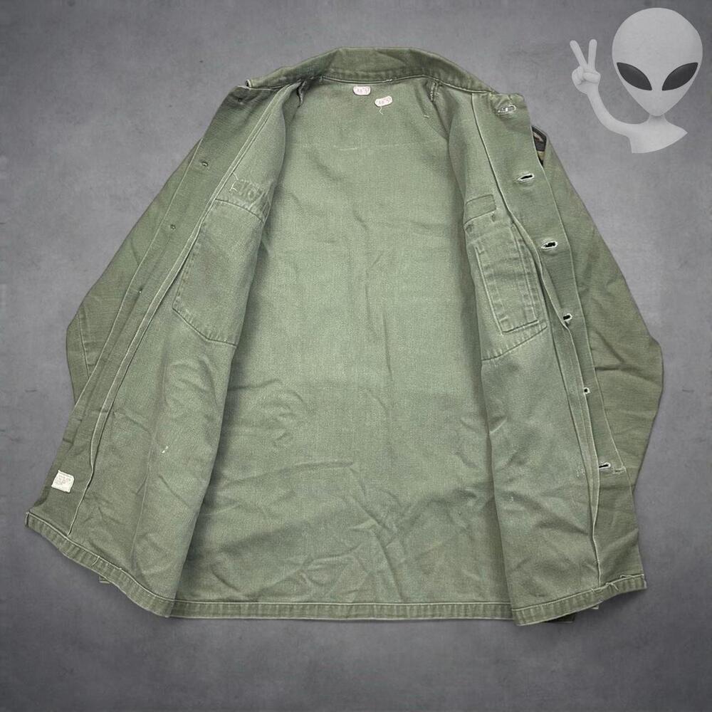 Vtg Vietnam War US Army OG-107 Type III Utility Shirt Medium 8th Infantry Patch - Picture 4 of 8